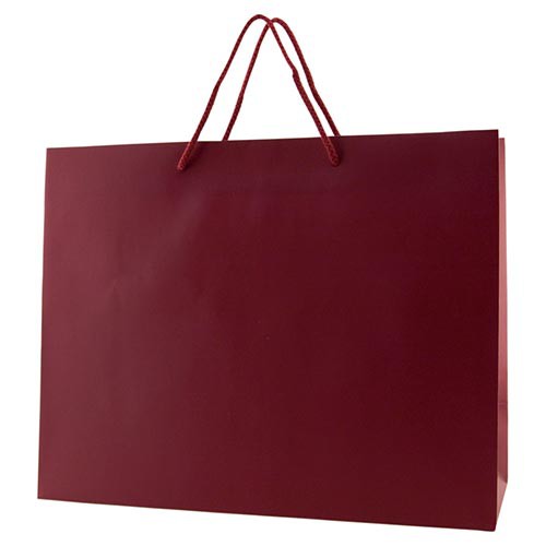 13 x 5 x 10 MATTE MAROON EUROTOTE SHOPPING BAGS