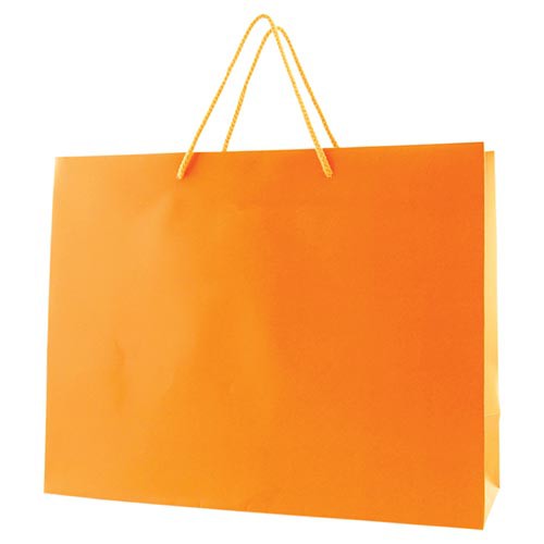 13 x 5 x 10 MATTE ORANGE EUROTOTE SHOPPING BAGS