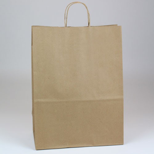 13 x 7 x 17.5 ECONOMY NATURAL KRAFT PAPER SHOPPING BAGS