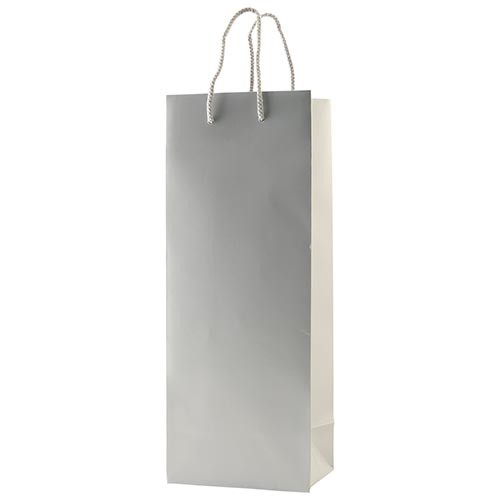 5 x 3.5 x 13 MATTE PLATINUM EUROTOTE SHOPPING BAGS