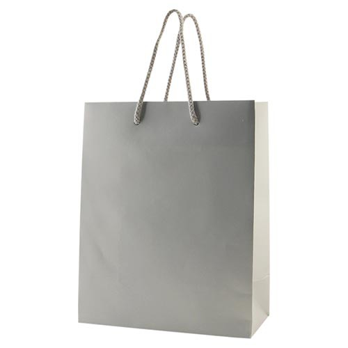 8 x 4 x 10 MATTE PLATINUM EUROTOTE SHOPPING BAGS
