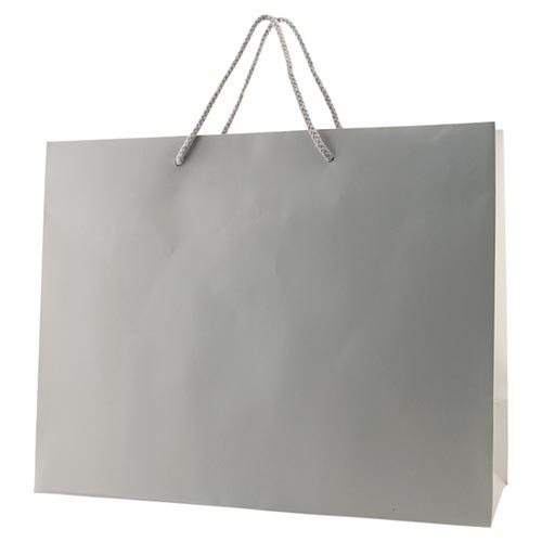 13 x 5 x 10 MATTE PLATINUM EUROTOTE SHOPPING BAGS