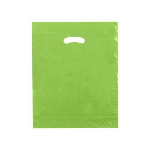 15 x 18 x 4 CITRUS GREEN SUPER GLOSS PLASTIC BAGS