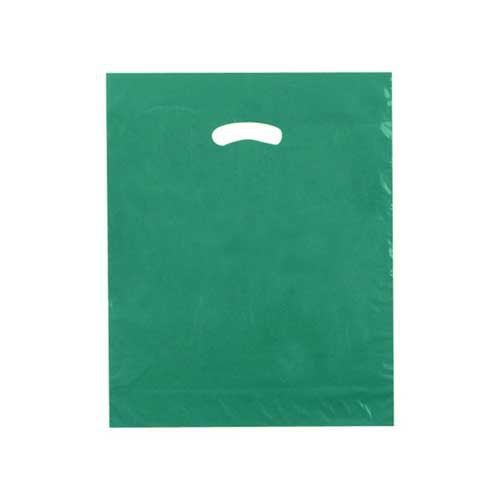 15 x 18 x 4 DARK GREEN SUPER GLOSS PLASTIC BAGS