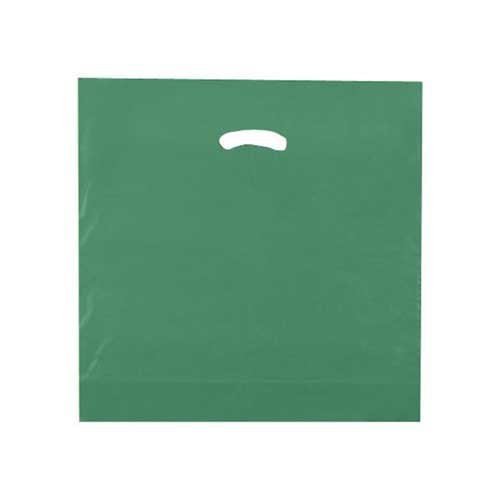 18 x 18 x 4 DARK GREEN SUPER GLOSS PLASTIC BAGS