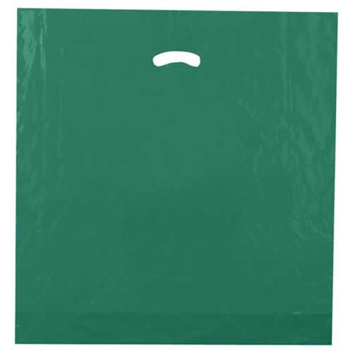 20 x 20 x 5 DARK GREEN SUPER GLOSS PLASTIC BAGS