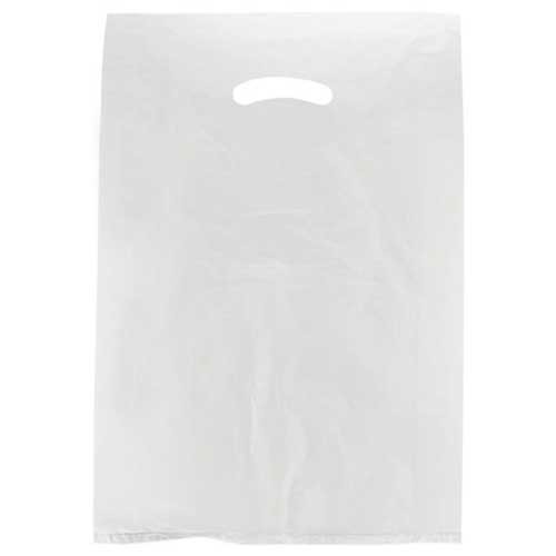 12 x 3 x 18 WHITE SATIN HIGH DENSITY PLASTIC BAGS