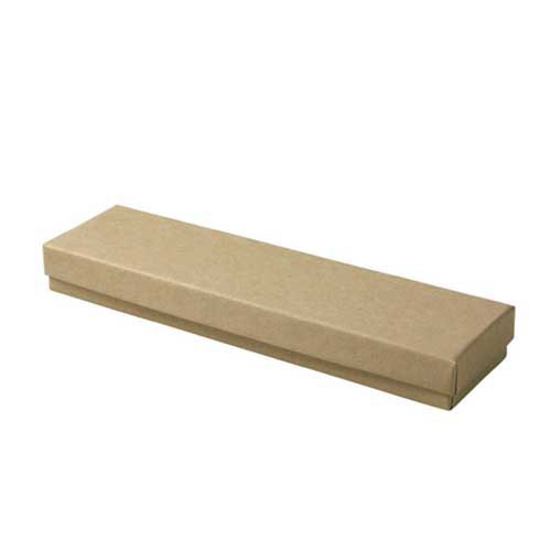 (#82A) 8 x 2 x 7/8 NATURAL KRAFT JEWELRY BOXES
