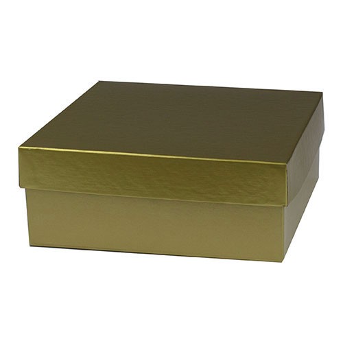 8 x 8 x 3 GOLD HI-WALL GIFT BOX BASES
