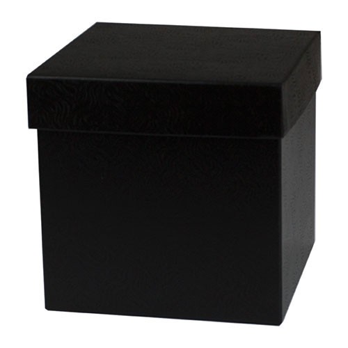 6 x 6 x 6 BLACK SWIRL HI-WALL GIFT BOX BASES