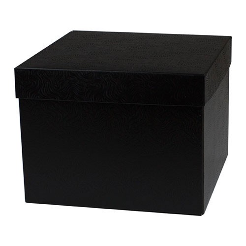 8 x 8 x 6 BLACK SWIRL HI-WALL GIFT BOX BASES