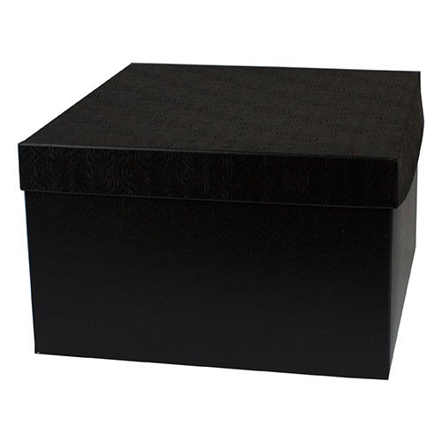 10 x 10 x 6 BLACK SWIRL HI-WALL GIFT BOX BASES
