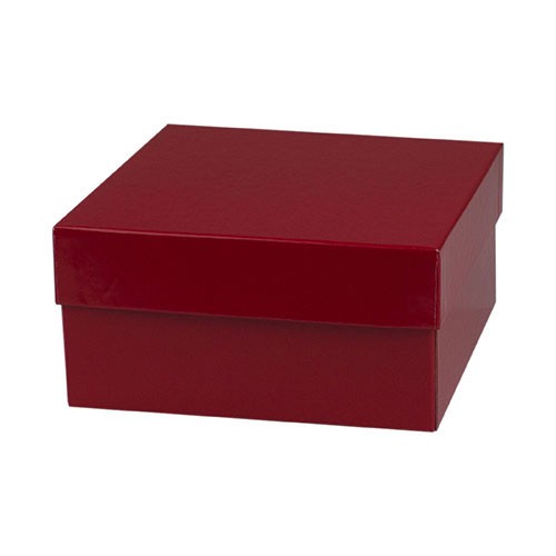 6 x 6 x 3 RED GLOSS HI-WALL GIFT BOX BASES