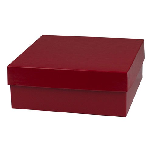 8 x 8 x 3 RED GLOSS HI-WALL GIFT BOX BASES
