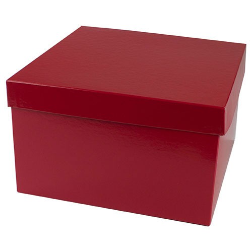 10 x 10 x 6 RED GLOSS HI-WALL GIFT BOX BASES