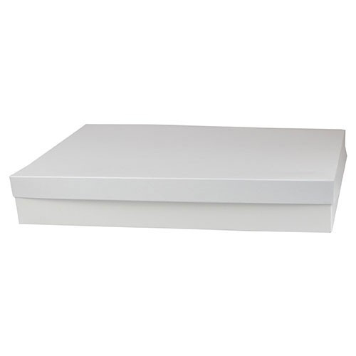 19 x 12 x 3 WHITE GLOSS HI-WALL GIFT BOX BASES
