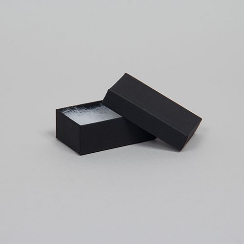 (#21) 2-1/2 x 1-1/2 x 7/8 MATTE ONYX BLACK JEWELRY BOXES
