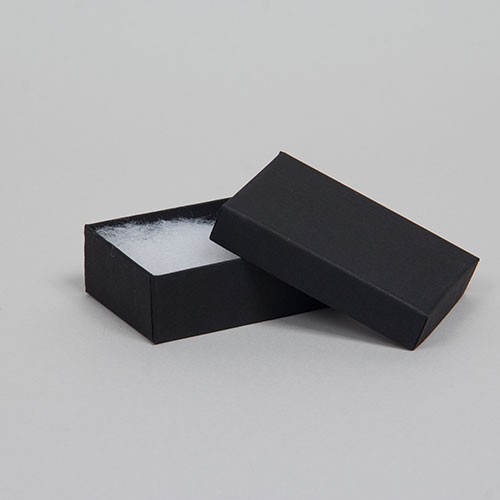 (#32) 3-1/16 x 2-1/8 x 1 MATTE ONYX BLACK JEWELRY BOXES