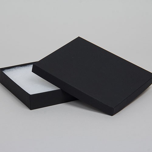 (#65) 6 x 5 x 1 MATTE ONYX BLACK JEWELRY BOXES
