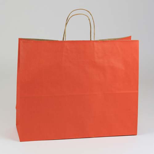 16 x 6 x 13 TERRA COTTA MATTE SHADOWSTRIPE PAPER BAGS