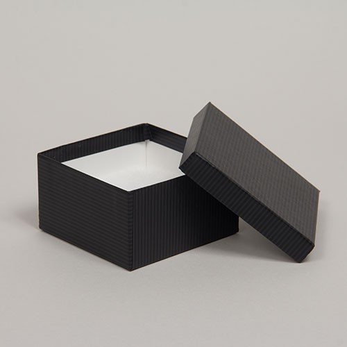 (#34) 3-1/2 x 3-1/2 x 2 BLACK PINSTRIPE JEWELRY BOXES
