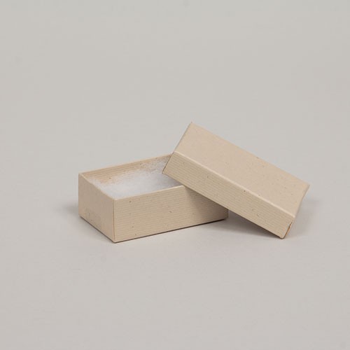 (#21) 2-1/2 x 1-1/2 x 7/8 OATMEAL STRIPE JEWELRY BOXES