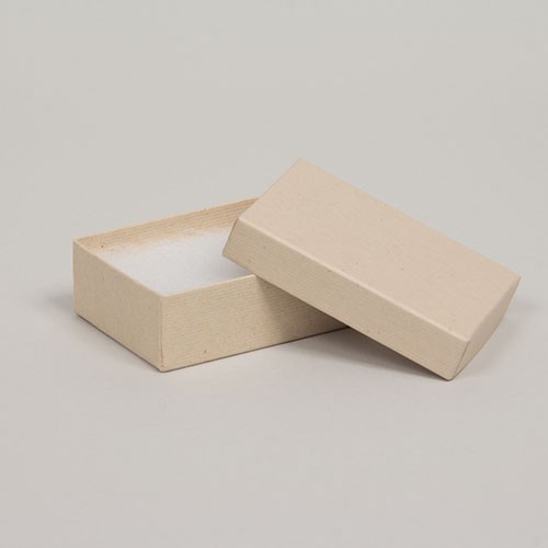 (#32) 3-1/16 x 2-1/8 x 1 OATMEAL STRIPE JEWELRY BOXES