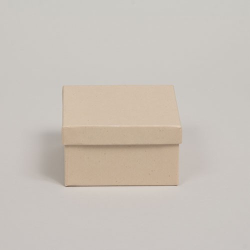 (#34) 3-1/2 x 3-1/2 x 2 OATMEAL STRIPE JEWELRY BOXES