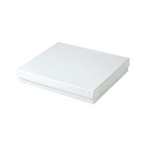 (#65) 6 x 5 x 1 WHITE GLOSS JEWELRY BOXES