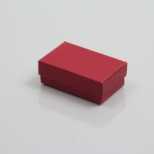 (#21) 2-1/2 x 1-1/2 x 7/8 MATTE BRICK RED JEWELRY BOXES
