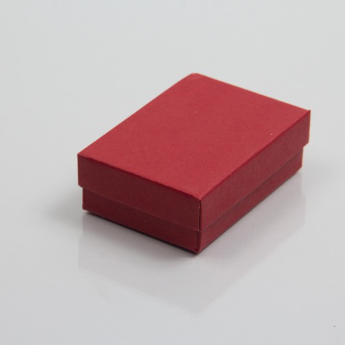 (#32) 3-1/16 x 2-1/8 x 1 MATTE BRICK RED JEWELRY BOXES