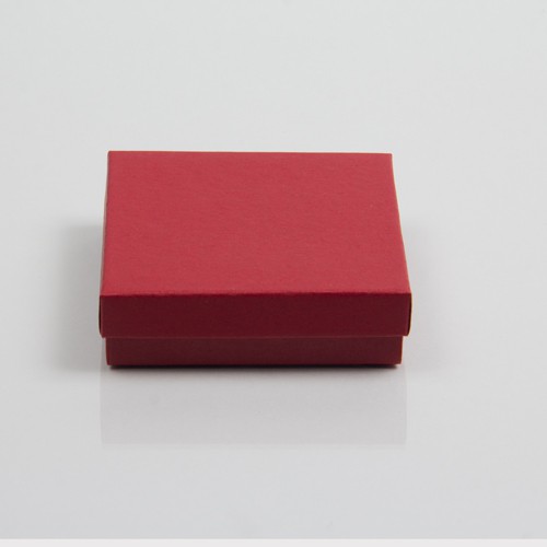 (#33) 3-1/2 x 3-1/2 x 1 MATTE BRICK RED JEWELRY BOXES