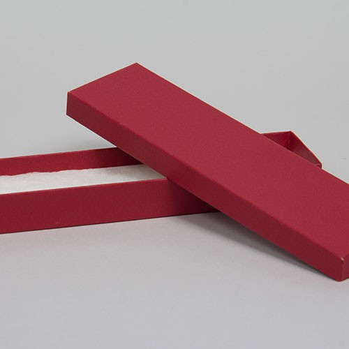 (#82A) 8 x 2 x 7/8 MATTE BRICK RED JEWELRY BOXES