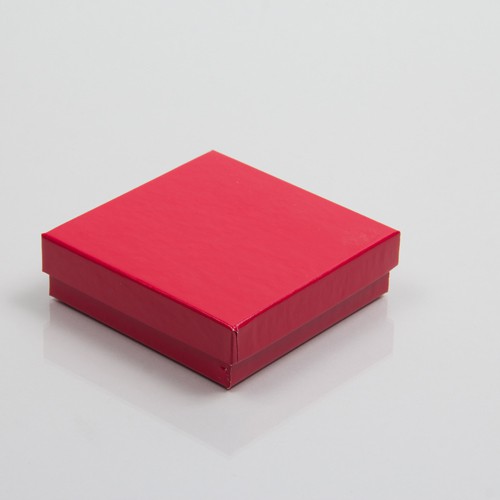 (#33) 3-1/2 x 3-1/2 x 1 CHERRY RED GLOSS JEWELRY BOXES