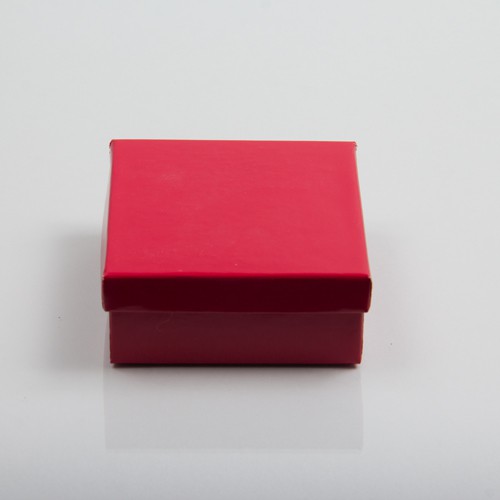 (#33D) 3-1/2 x 3-1/2 x 1-1/2 CHERRY RED GLOSS JEWELRY BOXES