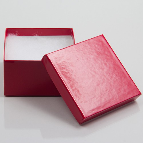(#34) 3-1/2 x 3-1/2 x 2 CHERRY RED GLOSS JEWELRY BOXES