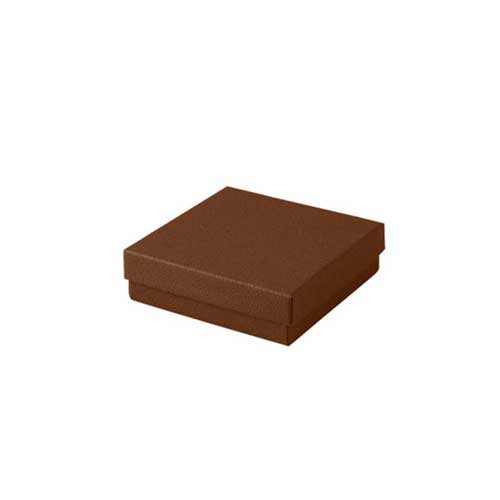 (#33) 3-1/2 x 3-1/2 x 1 COCOA JEWELRY BOXES