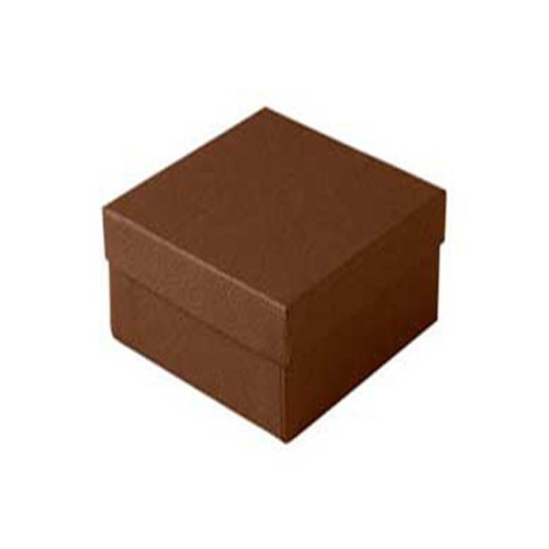 (#34) 3-1/2 x 3-1/2 x 2 COCOA JEWELRY BOXES