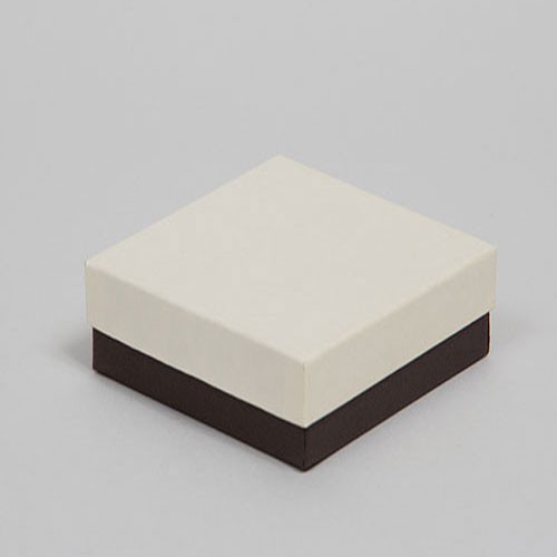 (#33D) 3-1/2 x 3-1/2 x 1-1/2 COFFEE & CREAM JEWELRY BOXES