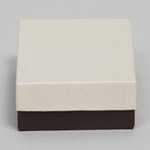 (#34) 3-1/2 x 3-1/2 x 2 COFFEE & CREAM JEWELRY BOXES