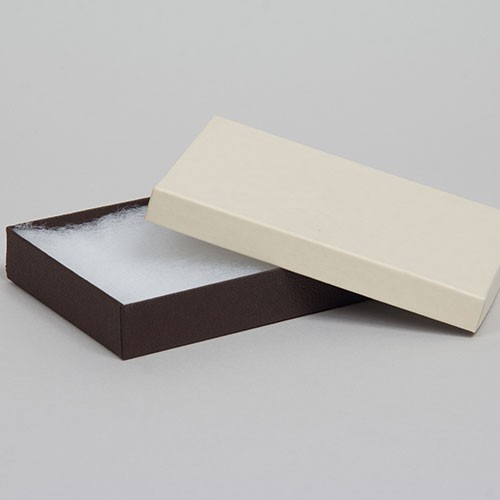 (#53) 5-1/4 x 3-3/4 x 7/8 COFFEE & CREAM JEWELRY BOXES