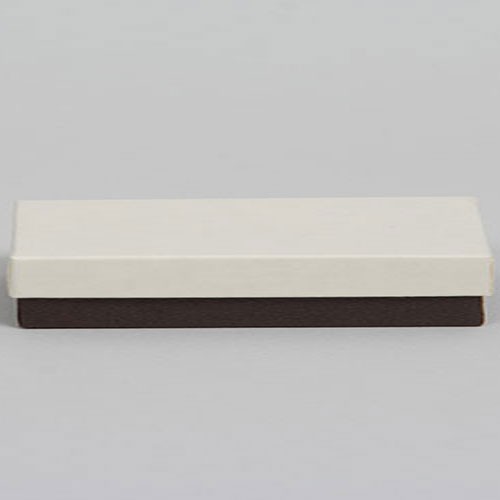 (#82A) 8 x 2 x 7/8 COFFEE & CREAM JEWELRY BOXES