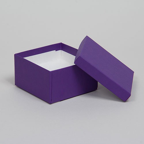 (#33D) 3-1/2 x 3-1/2 x 1-1/2 MATTE DEEP PURPLE JEWELRY BOXES