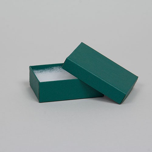 (#21) 2-1/2 x 1-1/2 x 7/8 MATTE DEEP GREEN JEWELRY BOXES