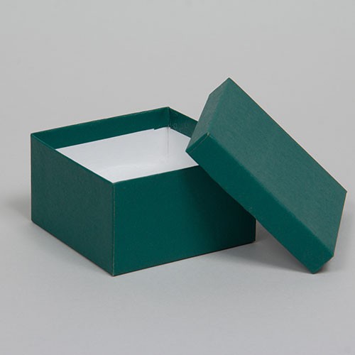 (#34) 3-1/2 x 3-1/2 x 2 MATTE DEEP GREEN JEWELRY BOXES