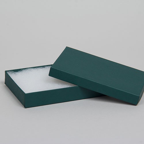 (#53) 5-1/4 x 3-3/4 x 7/8 MATTE DEEP GREEN JEWELRY BOXES