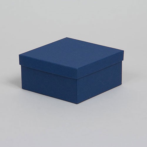(#33D) 3-1/2 x 3-1/2 x 1-1/2 MATTE NAVY BLUE JEWELRY BOXES
