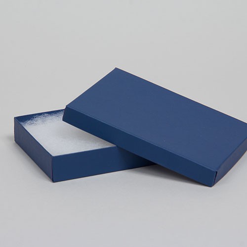 (#53) 5-1/4 x 3-3/4 x 7/8 MATTE NAVY BLUE JEWELRY BOXES