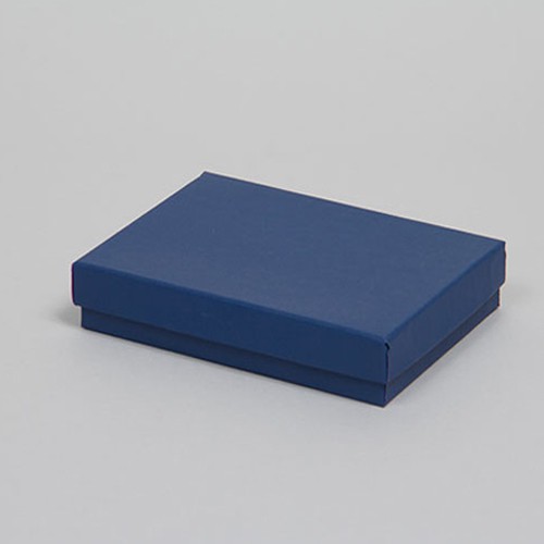 (#65) 6 x 5 x 1 MATTE NAVY BLUE JEWELRY BOXES