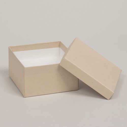(#33D) 3-1/2 x 3-1/2 x 1-1/2 OATMEAL GROOVE JEWELRY BOXES
